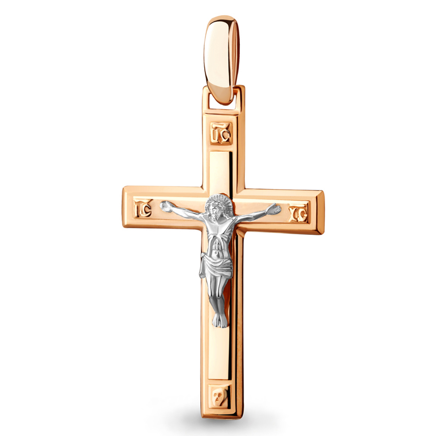 Подвеска Крест, золото, 12814.1