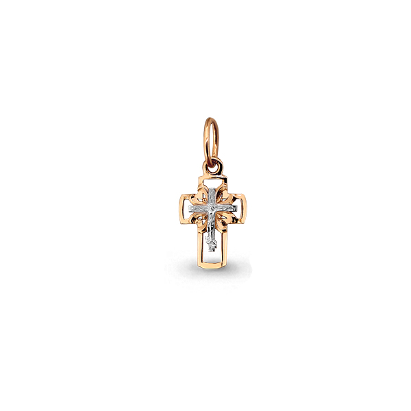 Подвеска Крест, золото, 14609.1