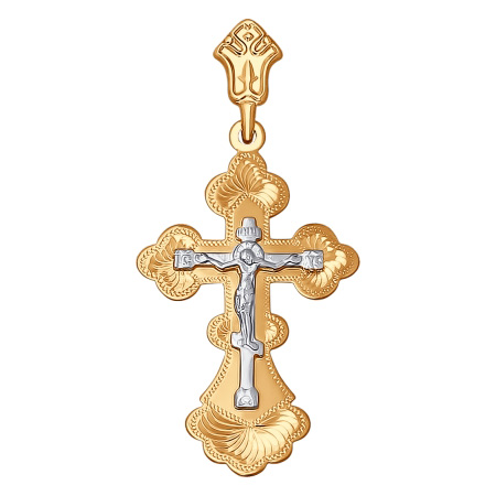 Подвеска Крест, золото, 121106
