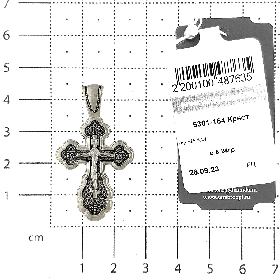 Крест, серебро, 5301-164