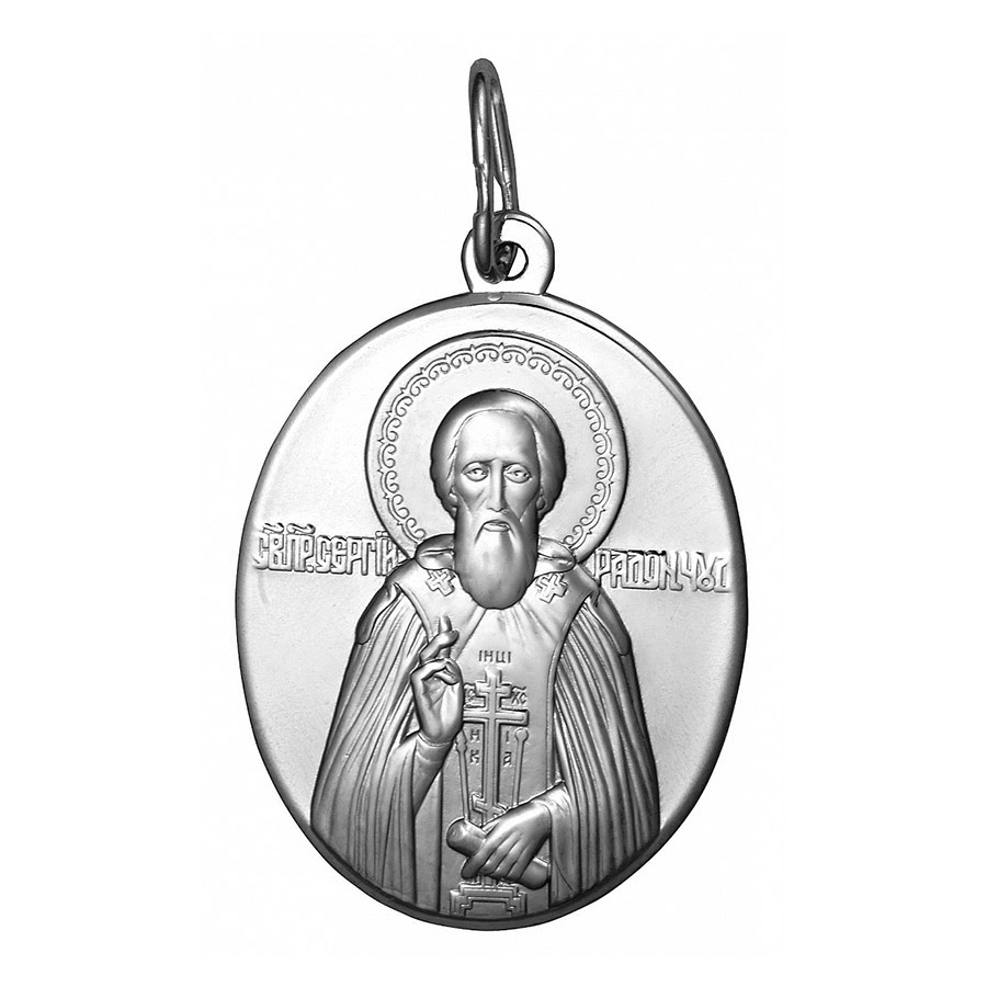 Подвеска"Св.Сергий Радонежский", серебро, 84051