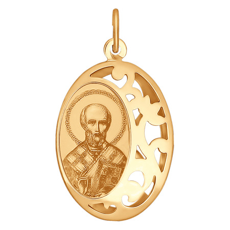 Подвеска"Св.Николай Чудотворец", золото, 104007