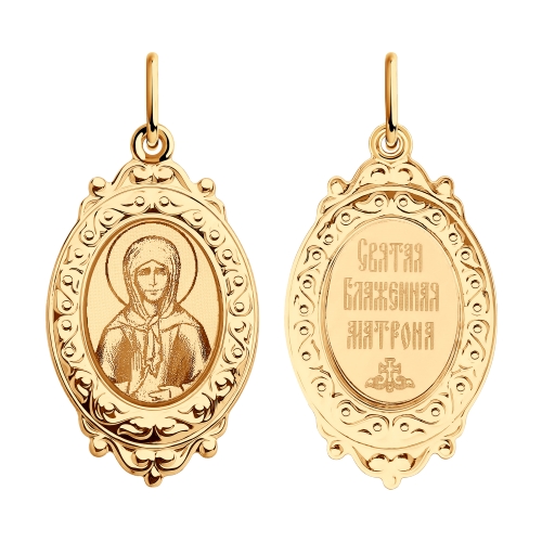 Подвеска"Св.Матрона", золото, 104190
