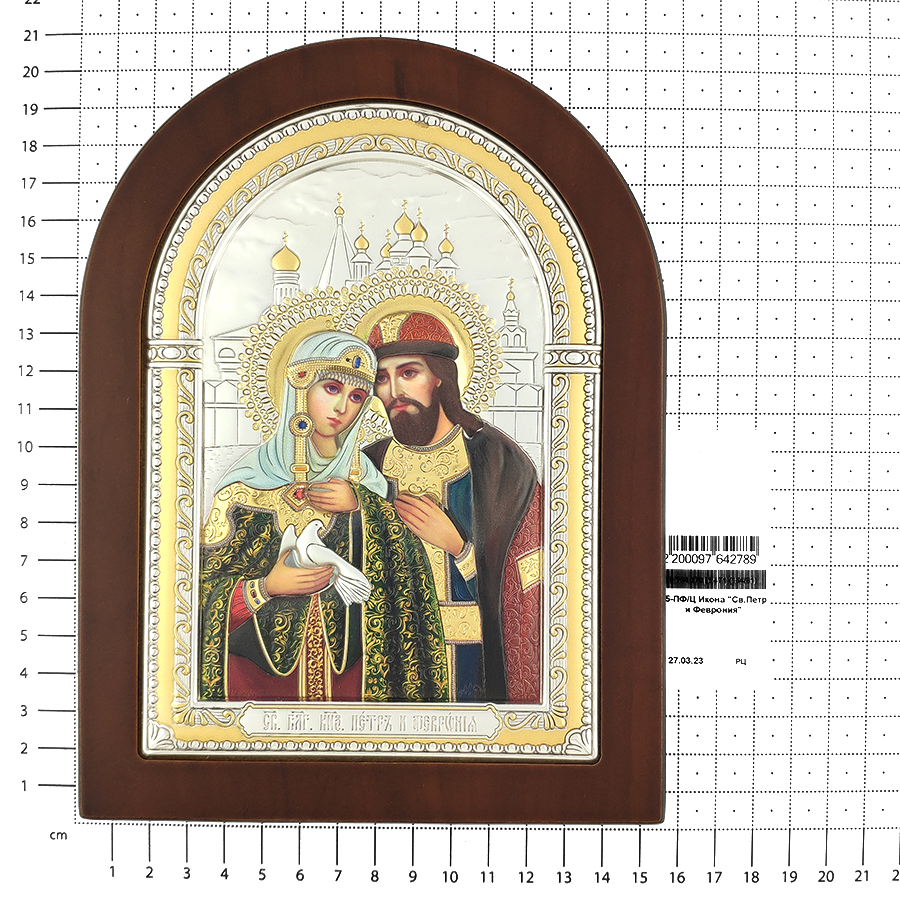 Икона "Св.Петр и Феврония", Ф5-ПФ/Ц