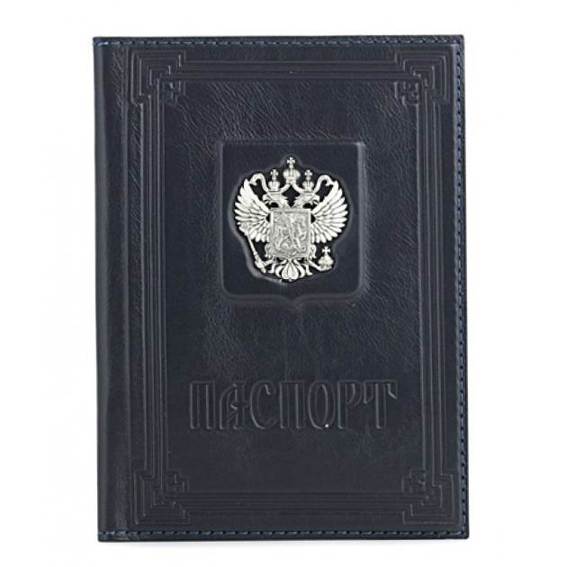 Обложка для паспорта "Статус", серебро, _