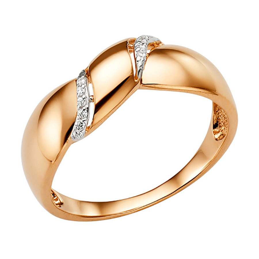 Кольцо, золото, фианит, 003111-4102