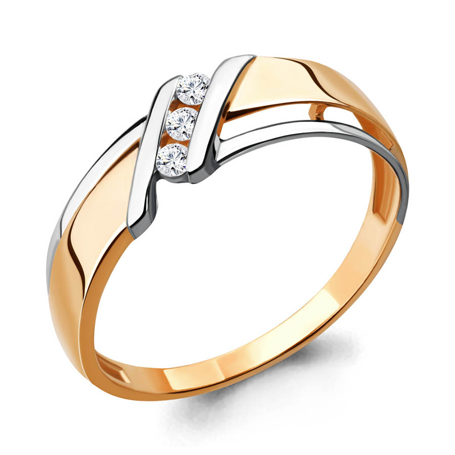 Кольцо, золото, фианит, 68328А.1