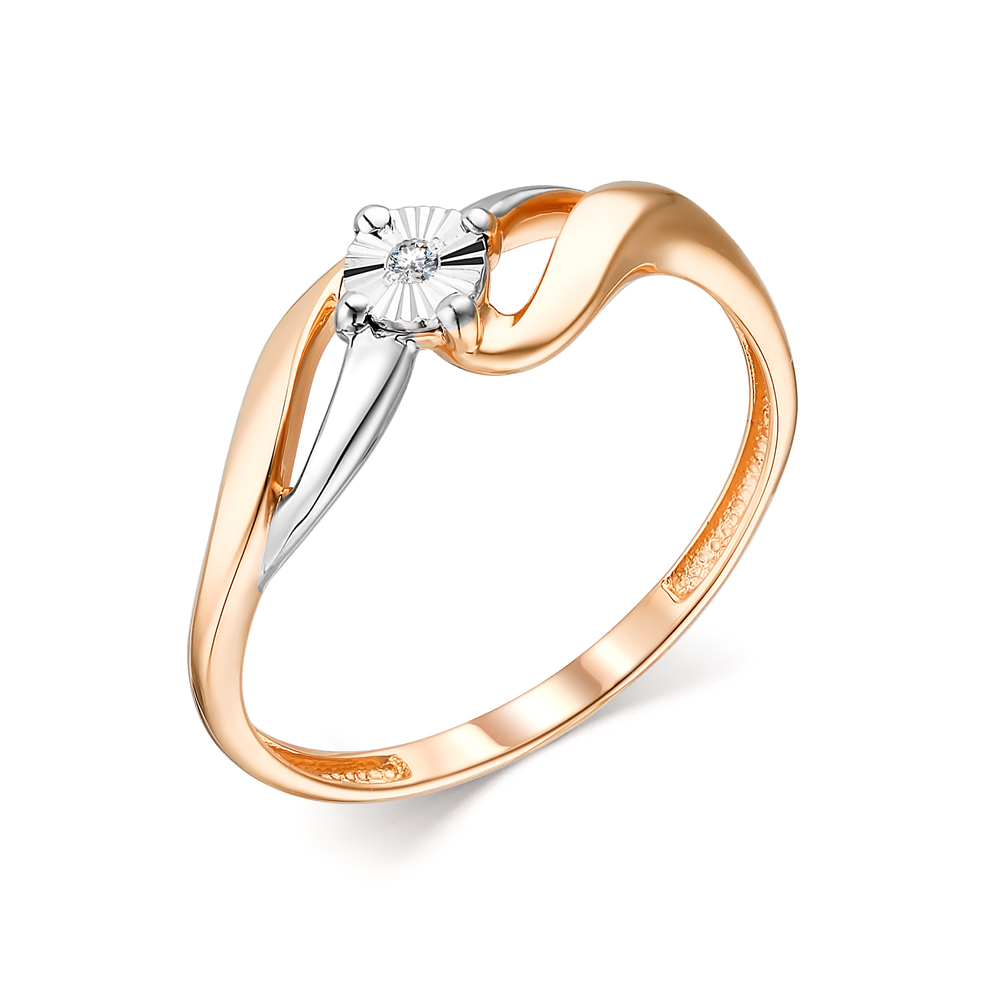 Кольцо, бриллиант, 13782-100