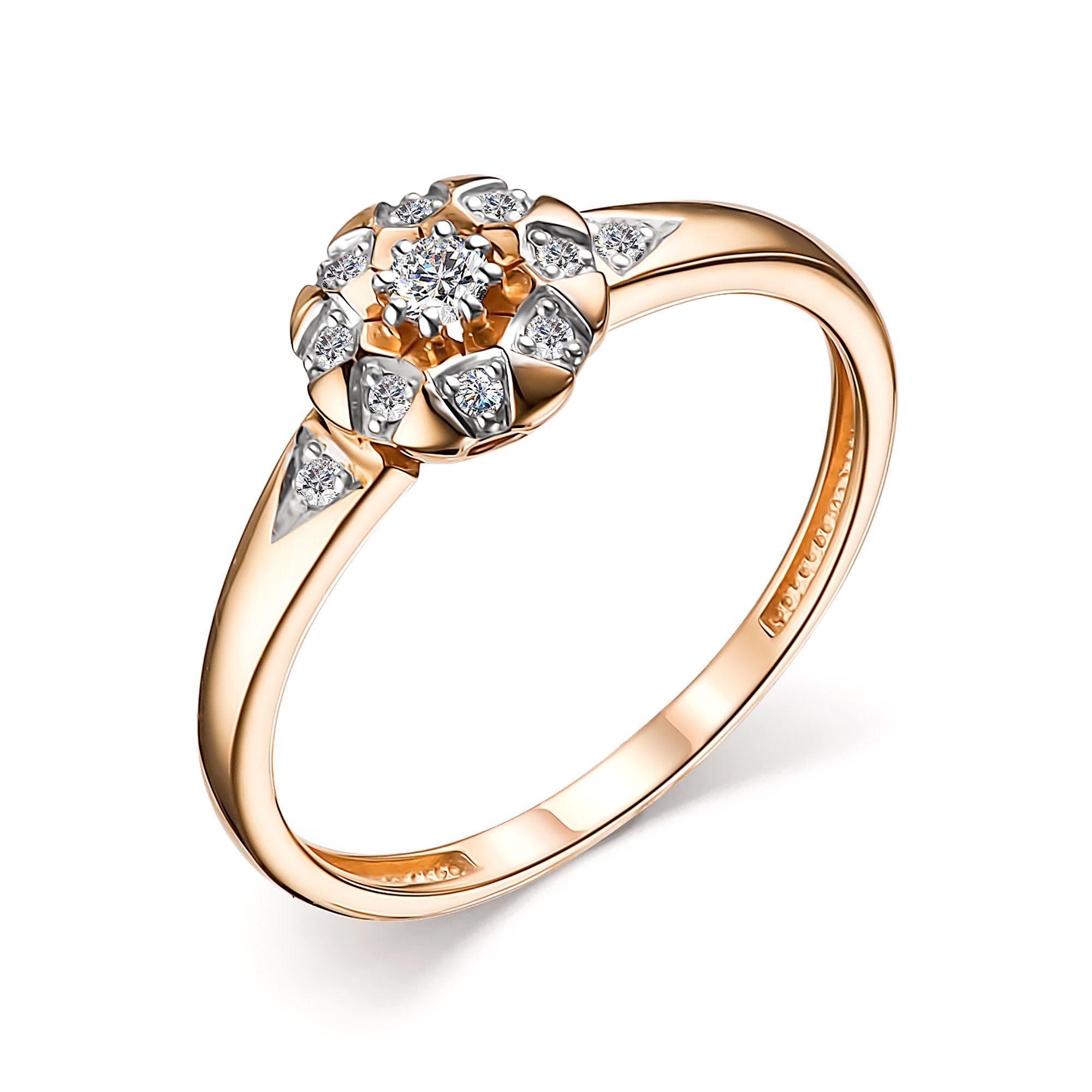 Кольцо, бриллиант, 14417-100