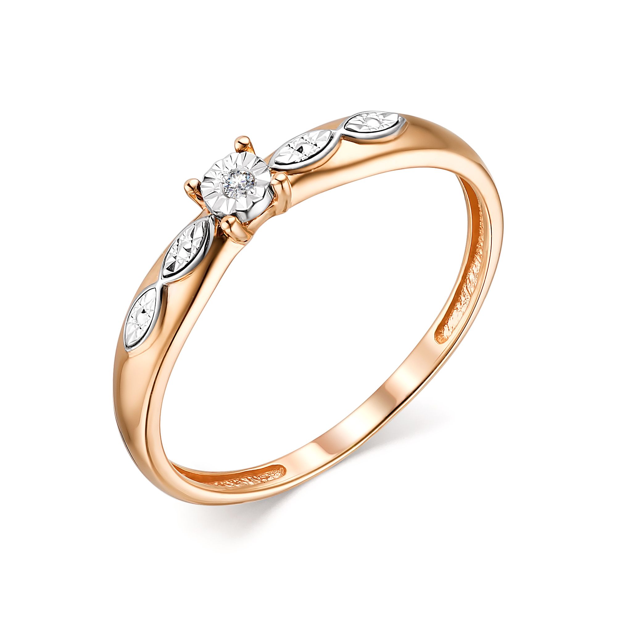 Кольцо, бриллиант, 13741-100