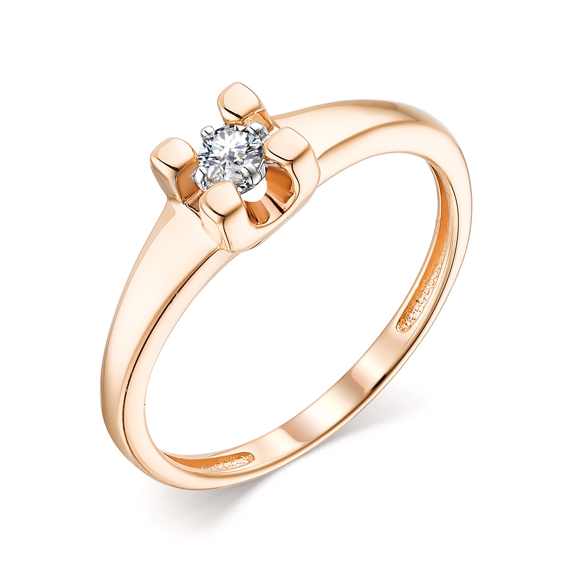 Кольцо, бриллиант, 13704-100