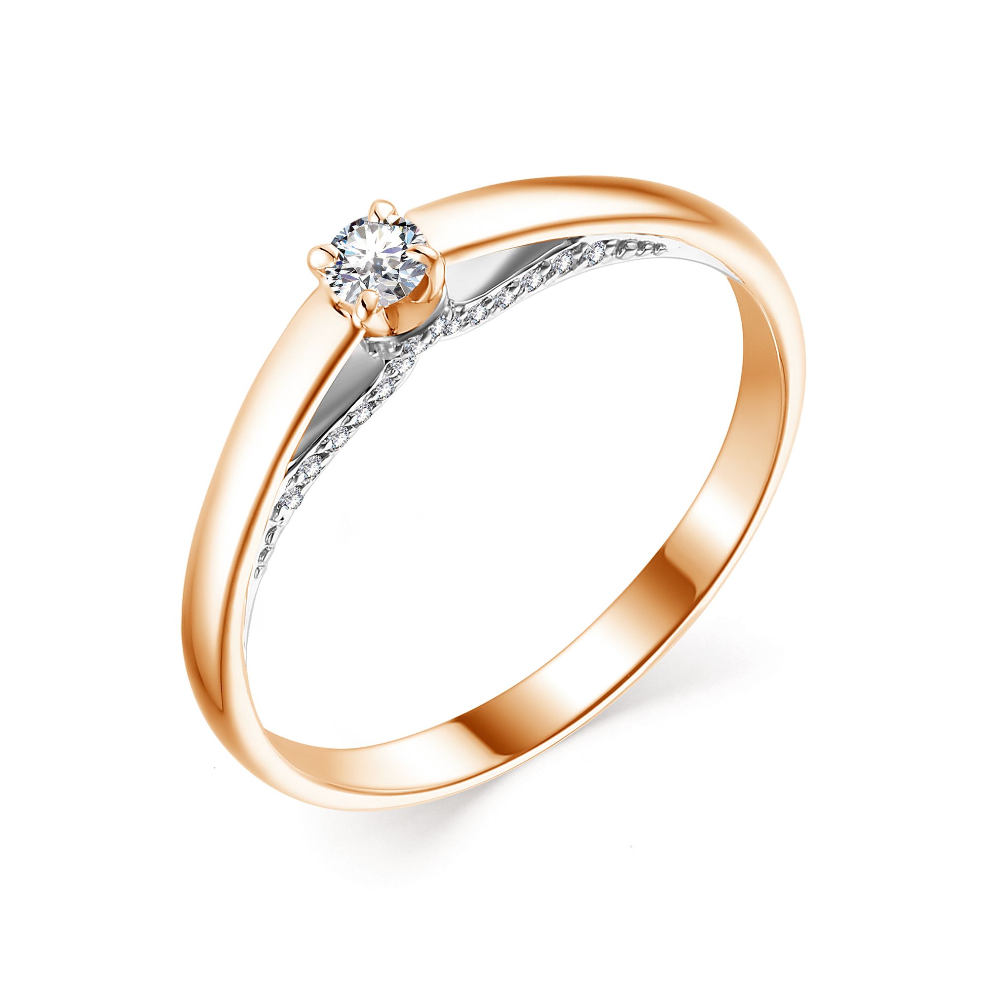 Кольцо, бриллиант, 13400-100