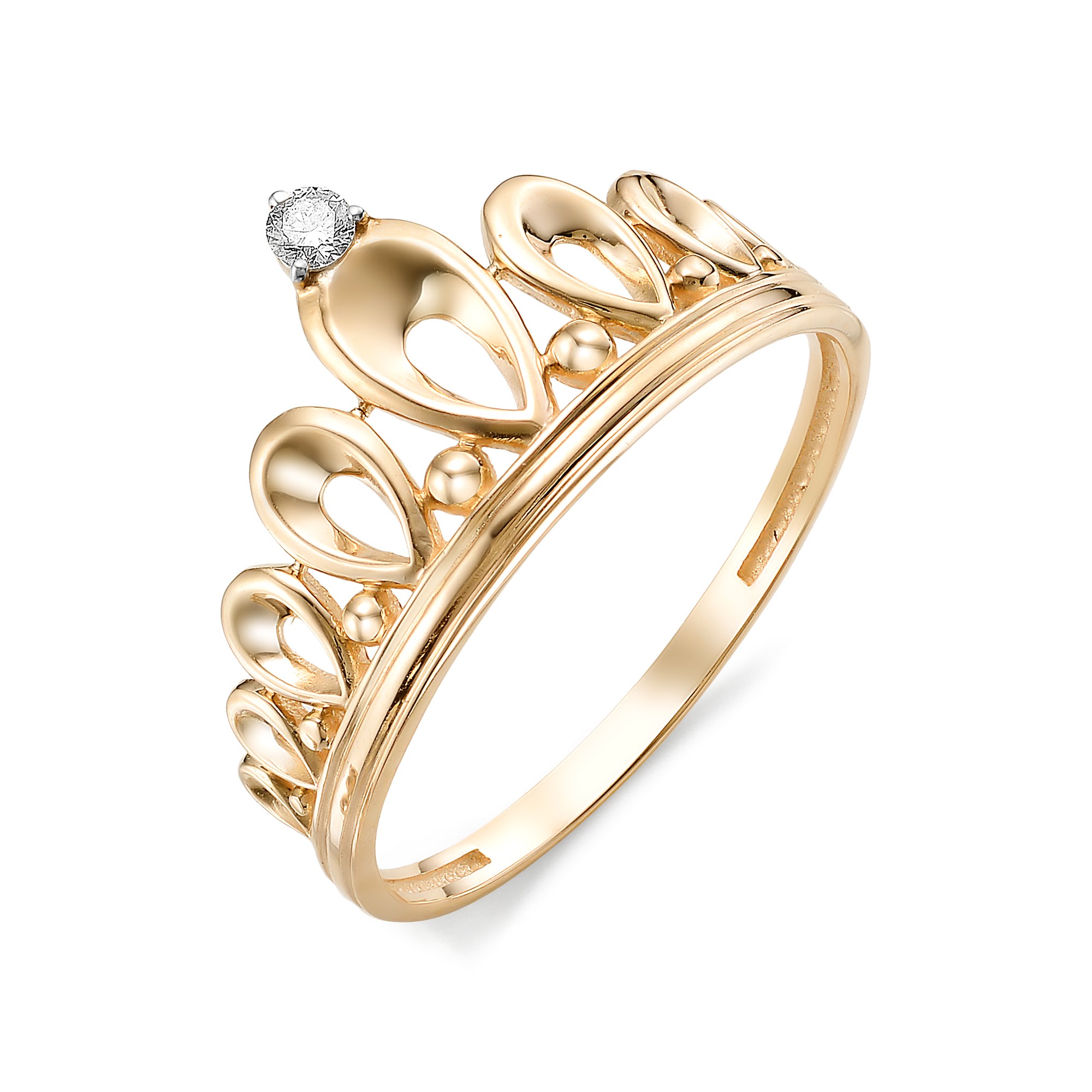 Кольцо, бриллиант, 12327-100