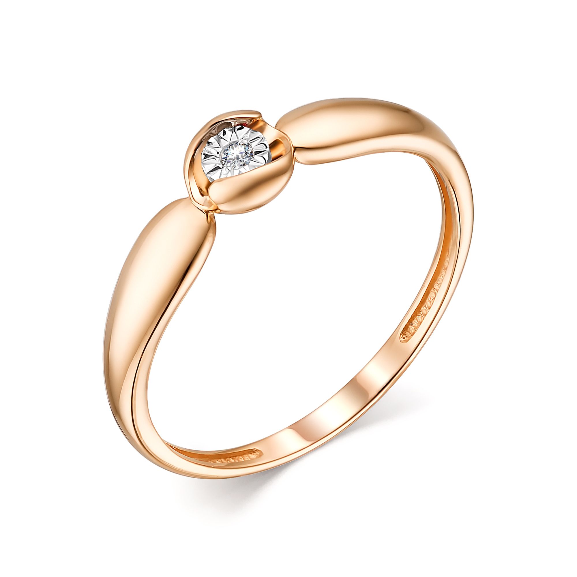 Кольцо, бриллиант, 13746-100