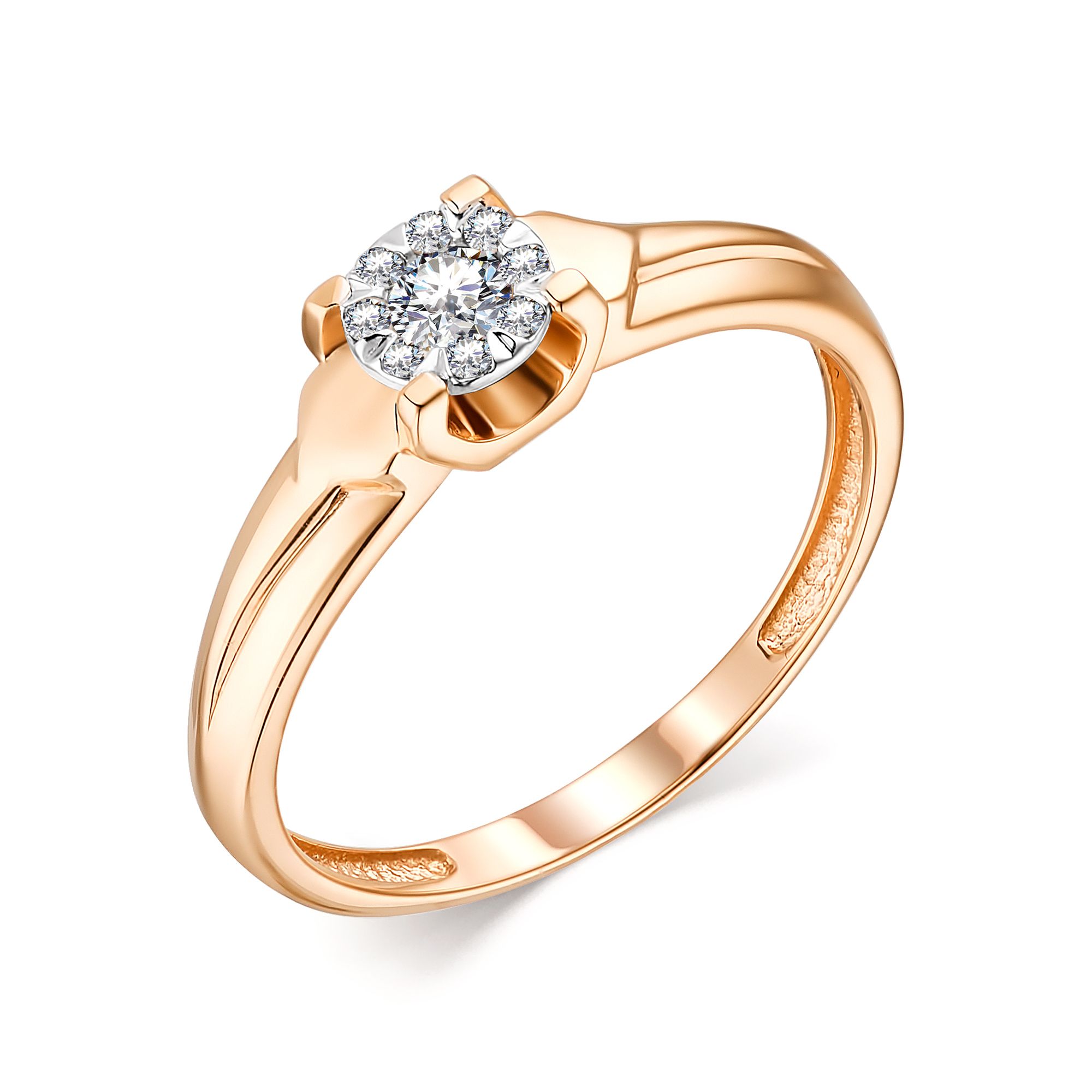 Кольцо, бриллиант, 13715-100