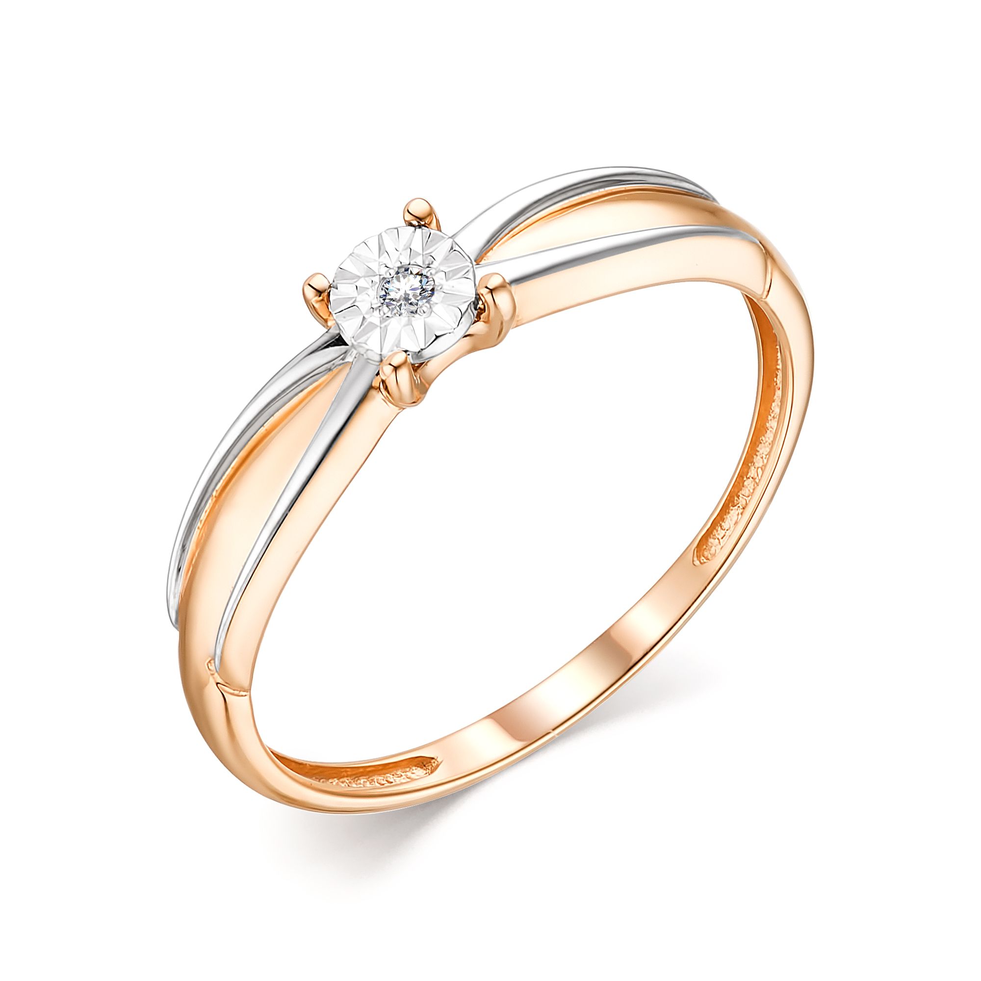 Кольцо, бриллиант, 13726-100