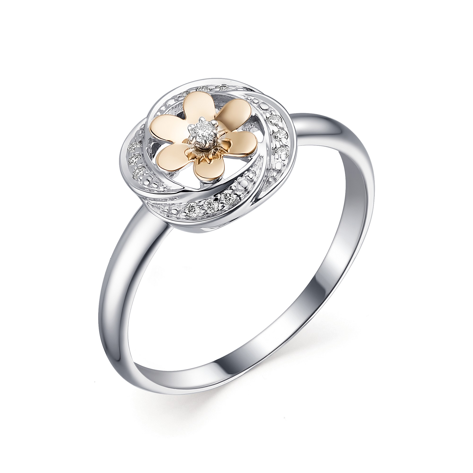 Кольцо, бриллиант, 13434-100