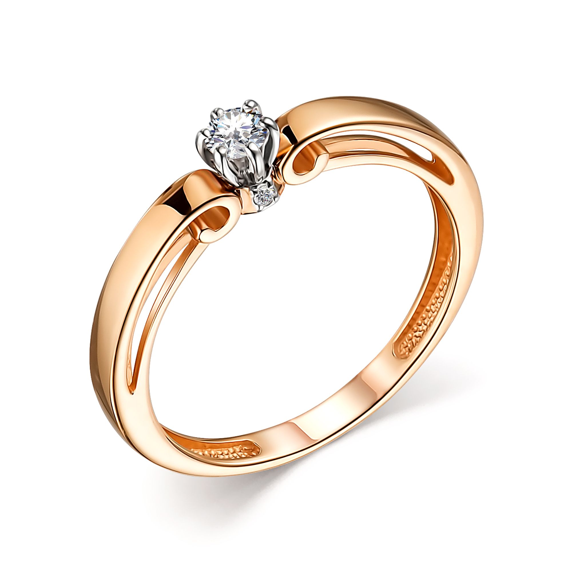 Кольцо, бриллиант, 14356-100