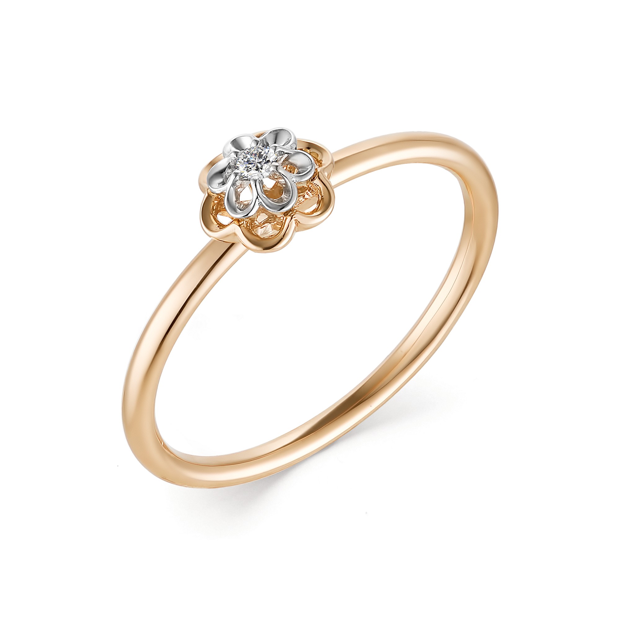 Кольцо, бриллиант, 13244-100