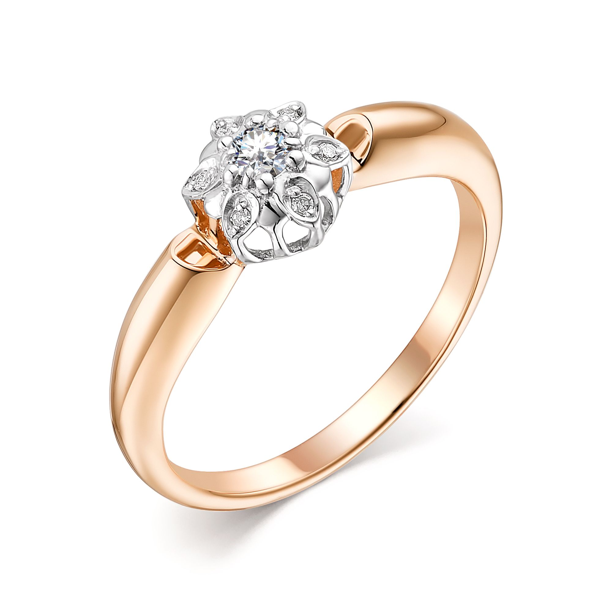 Кольцо, бриллиант, 13663-100