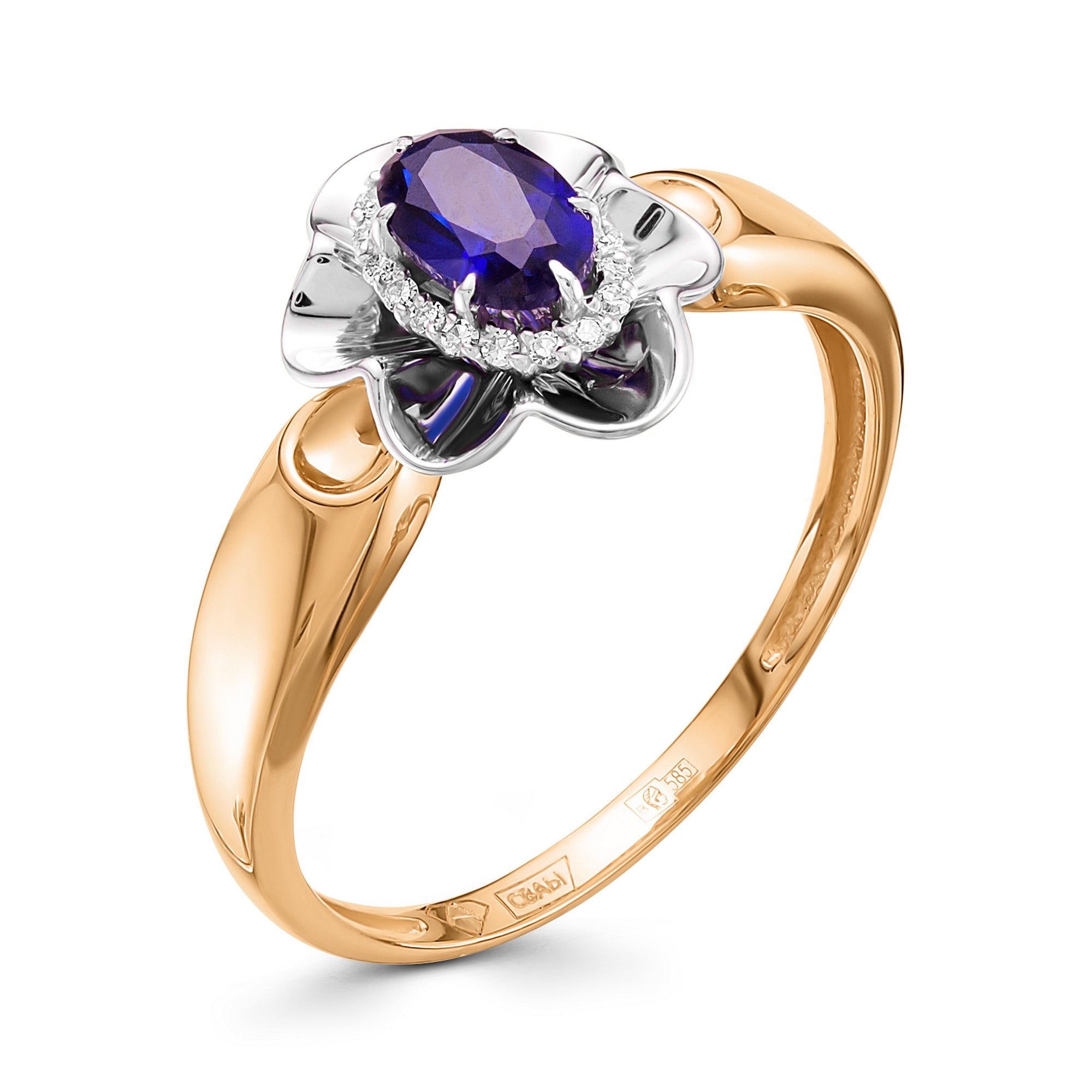 Кольцо, бриллиант, 12509-130