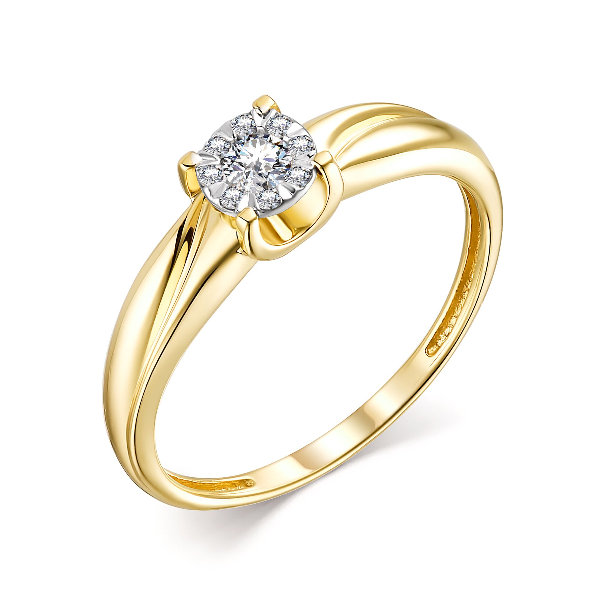 Кольцо, бриллиант, 13714-300