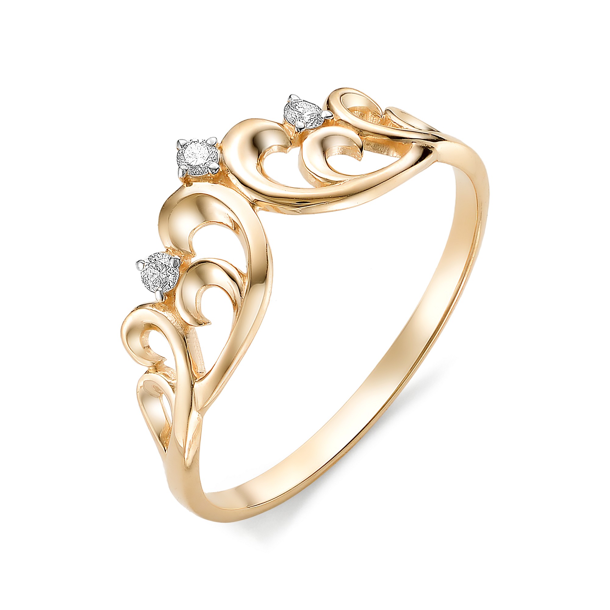 Кольцо, бриллиант, 12326-100