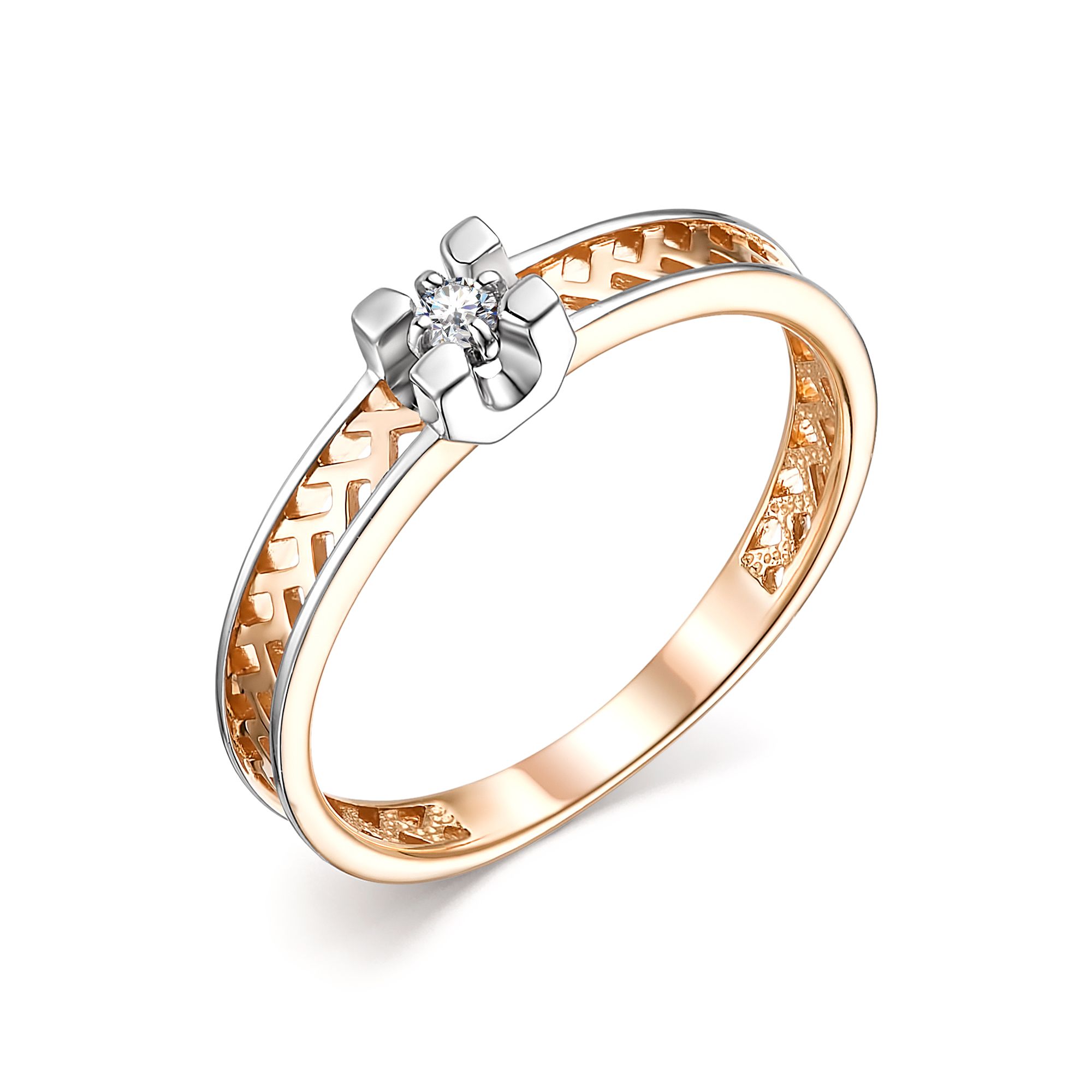 Кольцо, бриллиант, 13820-100